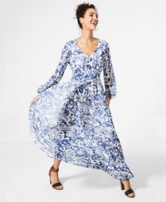 INC International Concepts Chiffon Faux-Wrap Maxi Dress, Created for Macy's  \u0026 Reviews - Dresses - Women - Macy's